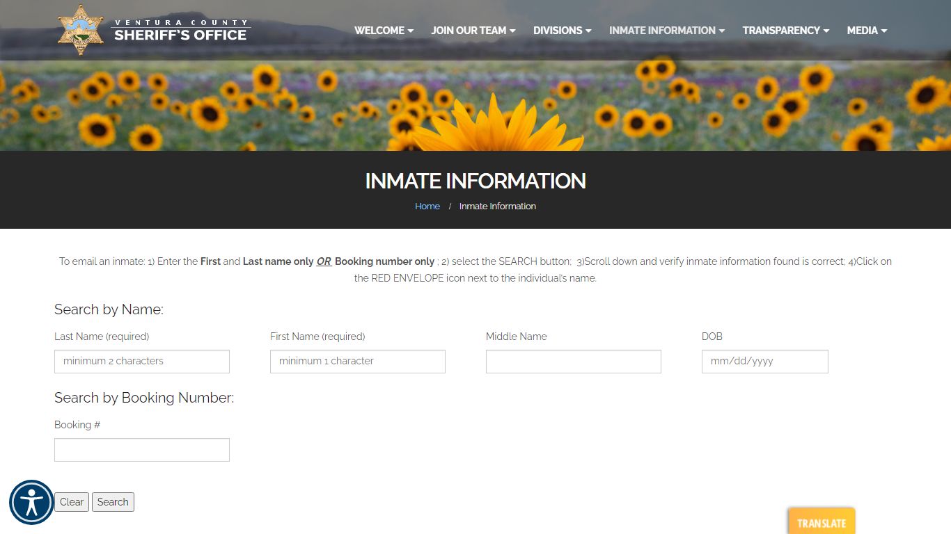 Inmate Information - Ventura County Sheriff's Office